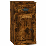 Vidaxl bijzetkast met lade 40x50x75 cm bewerkt hout gerookt eikenkleur