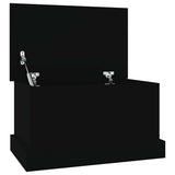 Vidaxl opbergbox 50x30x28 cm bewerkt hout zwart