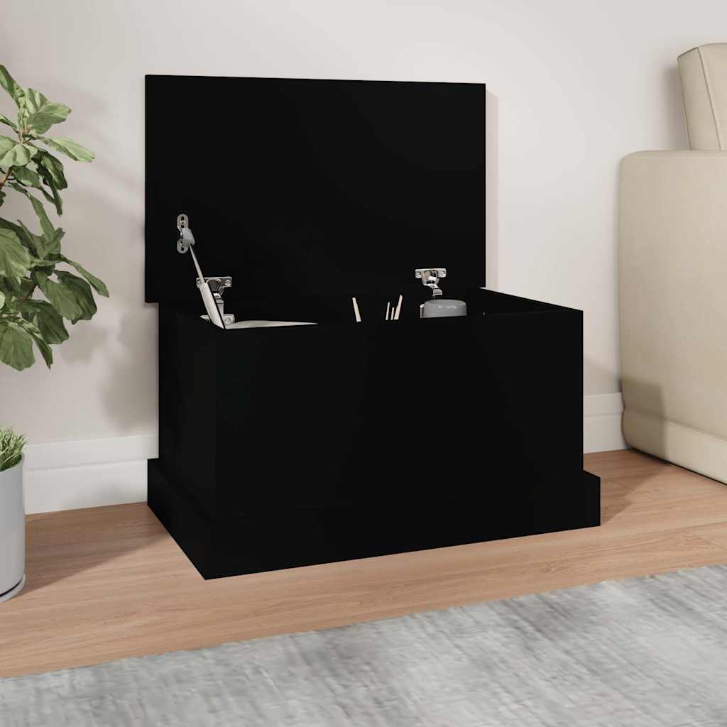 Vidaxl opbergbox 50x30x28 cm bewerkt hout zwart