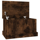 Vidaxl opbergbox 50x30x28 cm bewerkt hout gerookt eikenkleurig