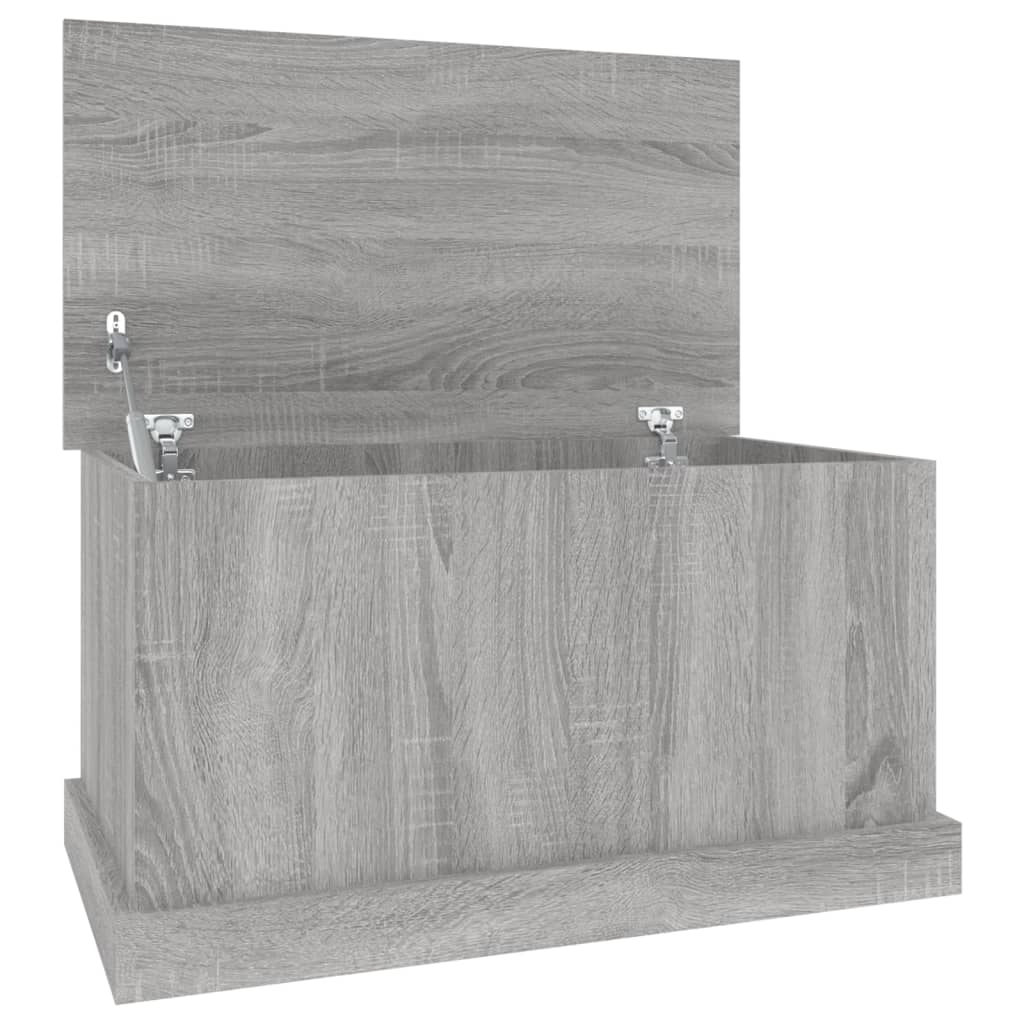 Vidaxl opbergbox 70x40x38 cm bewerkt hout grijs sonoma eikenkleurig