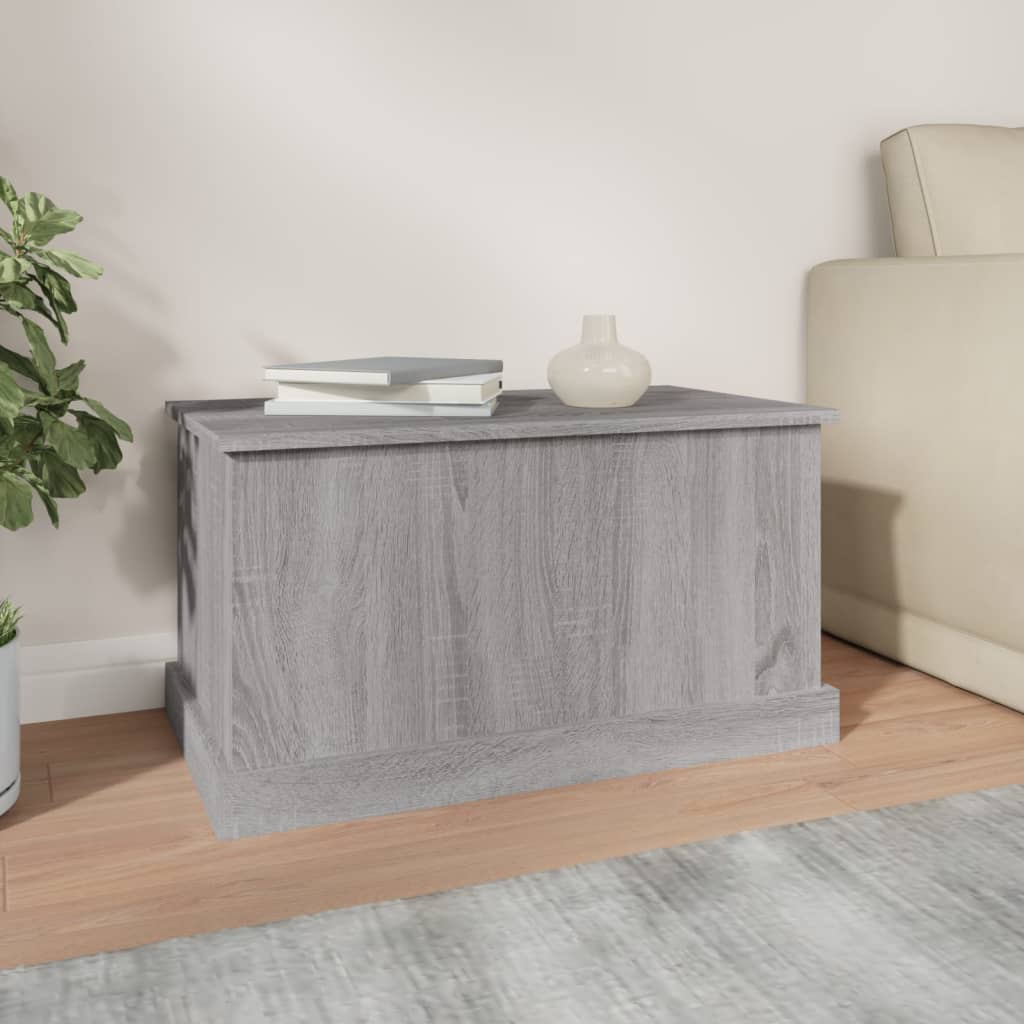 Vidaxl opbergbox 70x40x38 cm bewerkt hout grijs sonoma eikenkleurig