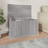 Vidaxl opbergbox 70x40x38 cm bewerkt hout grijs sonoma eikenkleurig