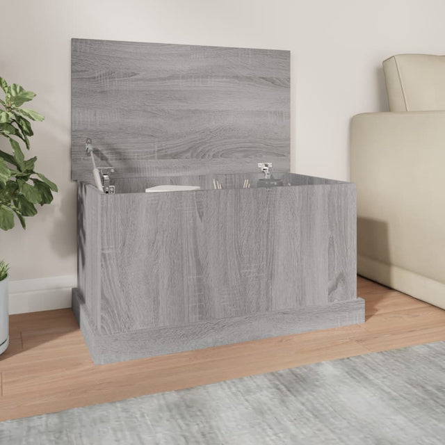 Vidaxl opbergbox 70x40x38 cm bewerkt hout grijs sonoma eikenkleurig