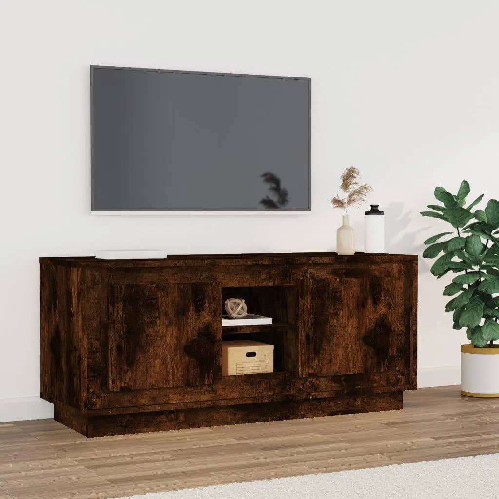 Vidaxl tv-meubel 102x35x45 cm bewerkt hout gerookt eikenkleurig