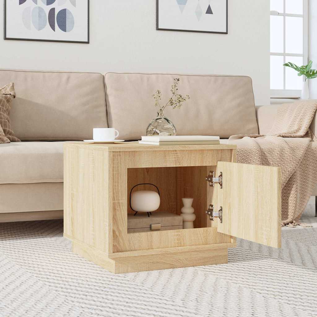 Vidaxl salontafel 51x50x44 cm bewerkt hout sonoma eikenkleurig