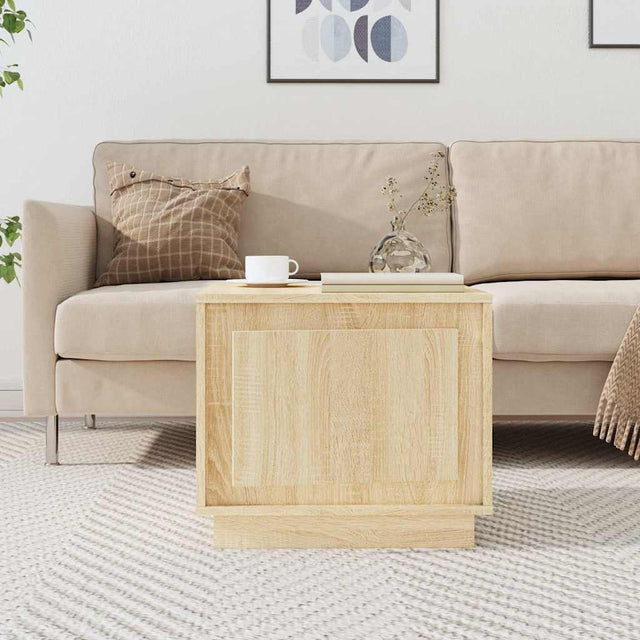 Vidaxl salontafel 51x50x44 cm bewerkt hout sonoma eikenkleurig