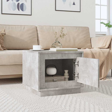 Vidaxl salontafel 51x50x44 cm bewerkt hout betongrijs