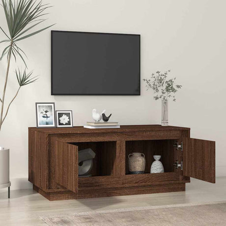 Vidaxl salontafel 102x50x44 cm bewerkt hout bruin eikenkleur