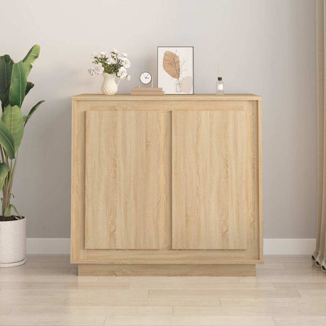 Vidaxl dressoir 80x34x75 cm bewerkt hout sonoma eikenkleurig