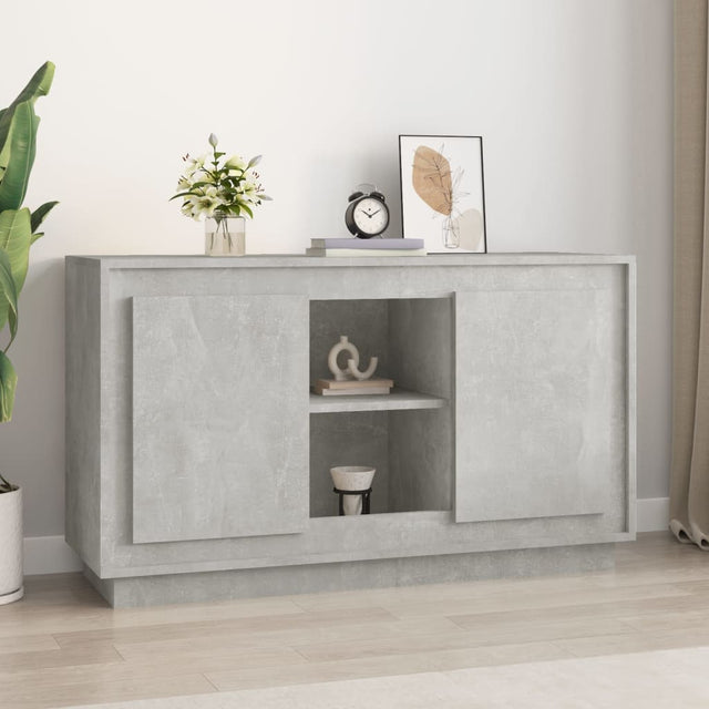 Vidaxl dressoir 102x35x60 cm bewerkt hout betongrijs