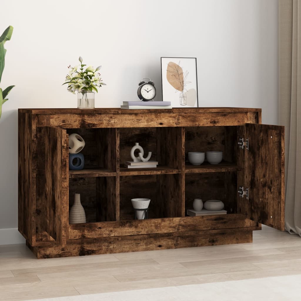 Vidaxl dressoir 102x35x60 cm bewerkt hout gerookt eikenkleurig