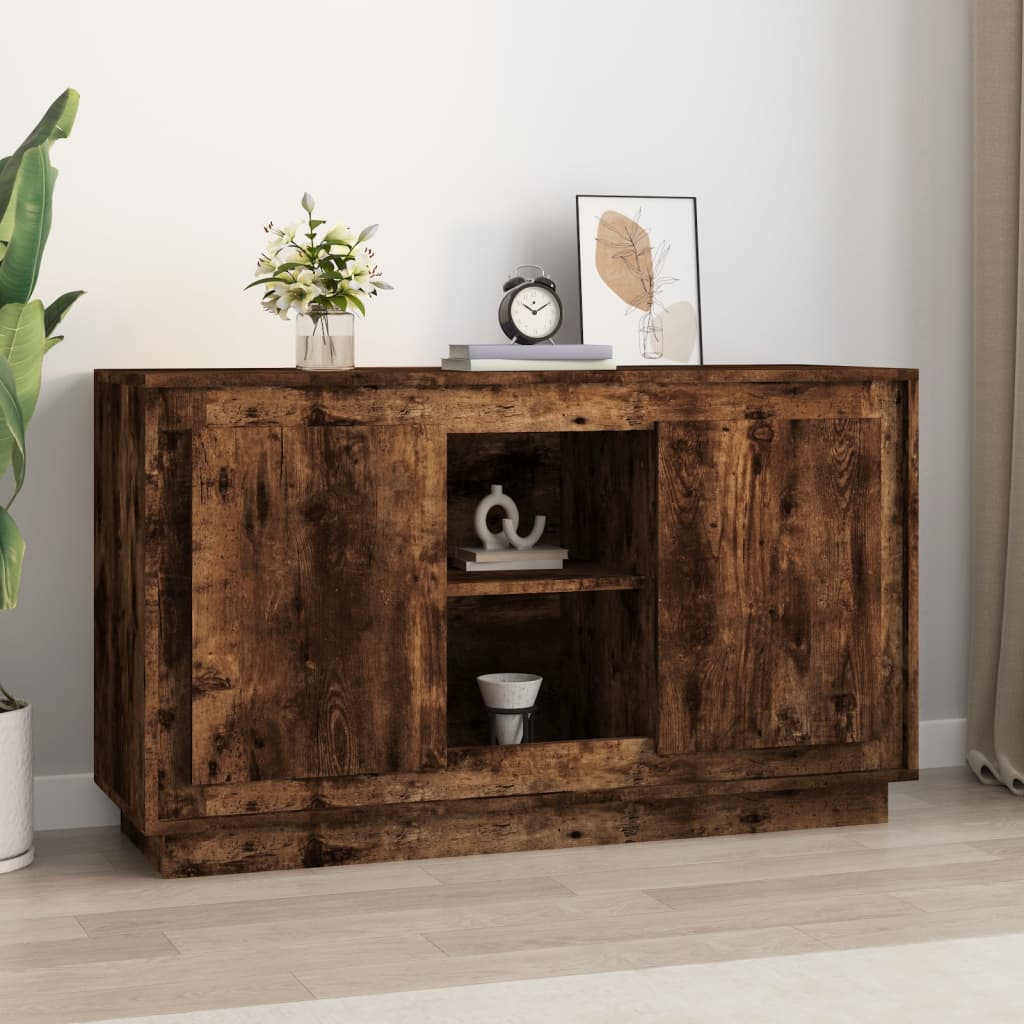 Vidaxl dressoir 102x35x60 cm bewerkt hout gerookt eikenkleurig