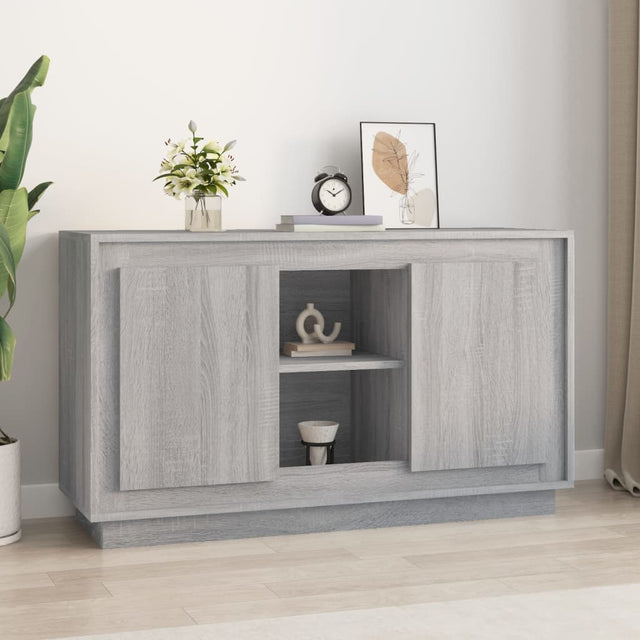 Vidaxl dressoir 102x35x60 cm bewerkt hout grijs sonoma eikenkleurig