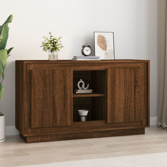 Vidaxl dressoir 102x35x60 cm bewerkt hout bruin eikenkleur