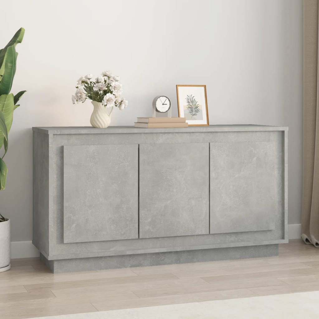Vidaxl dressoir 102x35x55 cm bewerkt hout betongrijs