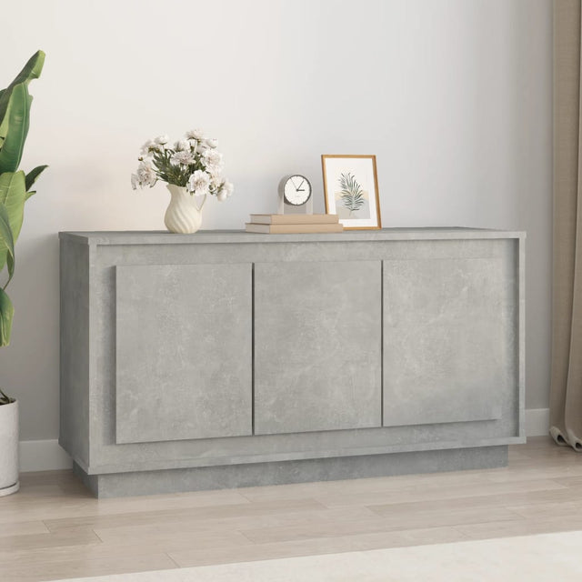 Vidaxl dressoir 102x35x55 cm bewerkt hout betongrijs
