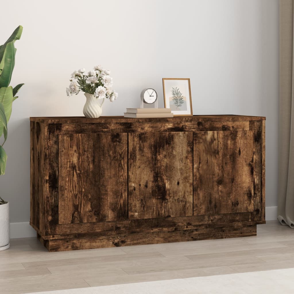 Vidaxl dressoir 102x35x55 cm bewerkt hout gerookt eikenkleurig