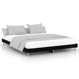Vidaxl bedframe massief hout zwart 200x200 cm