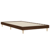Vidaxl bedframe zonder matras bewerkt hout bruin eikenkleur 100x200 cm