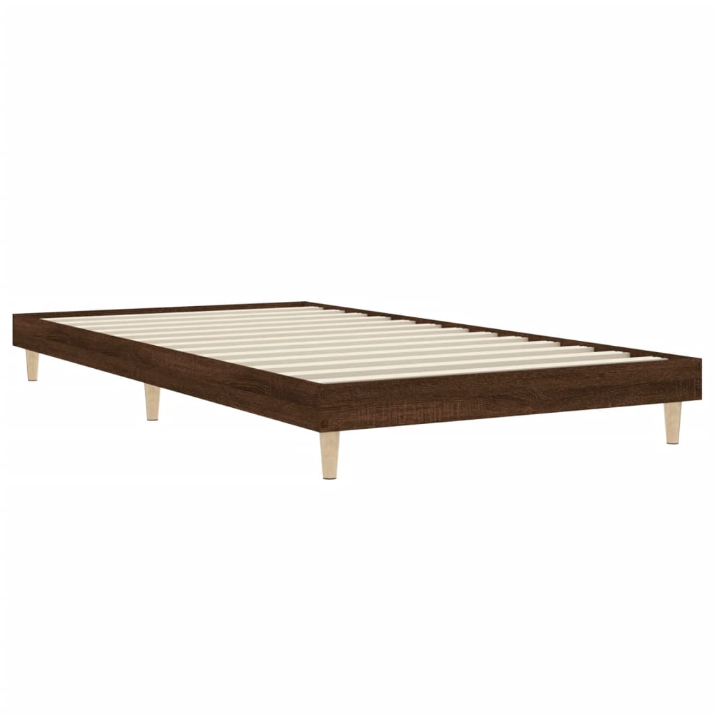 Vidaxl bedframe zonder matras bewerkt hout bruin eikenkleur 90x200 cm