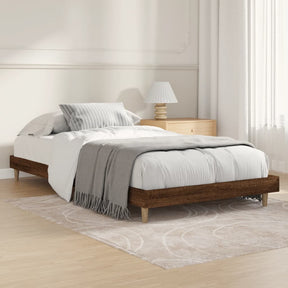 Vidaxl bedframe zonder matras bewerkt hout bruin eikenkleur 90x200 cm