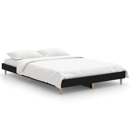 Vidaxl bedframe bewerkt hout zwart 120x190 cm