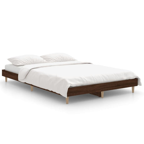 Vidaxl bedframe zonder matras bewerkt hout bruin eikenkleur 120x190 cm