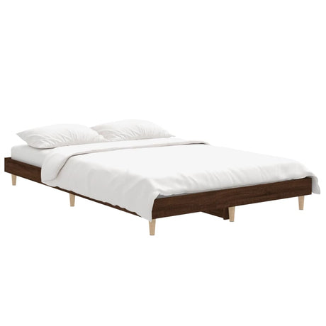 Vidaxl bedframe zonder matras bewerkt hout bruin eikenkleur 120x190 cm