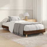 Vidaxl bedframe zonder matras bewerkt hout bruin eikenkleur 75x190 cm