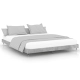Vidaxl bedframe bewerkt hout betongrijs 200x200 cm