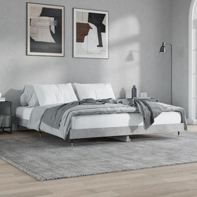Vidaxl bedframe bewerkt hout betongrijs 200x200 cm