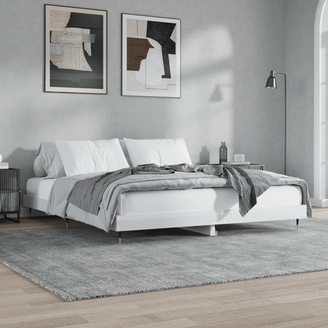 Vidaxl bedframe bewerkt hout hoogglans wit 140x200 cm