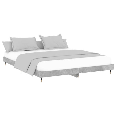 Vidaxl bedframe bewerkt hout betongrijs 120x200 cm