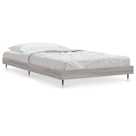 Vidaxl bedframe bewerkt hout grijs sonoma eikenkleurig 100x200 cm