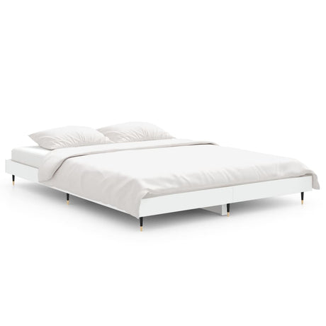 Vidaxl bedframe bewerkt hout wit 135x190 cm