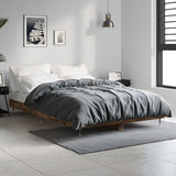 Vidaxl bedframe zonder matras hout gerookt eikenkleurig 120x190 cm