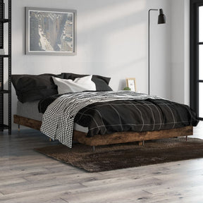Vidaxl bedframe zonder matras hout gerookt eikenkleurig 120x190 cm