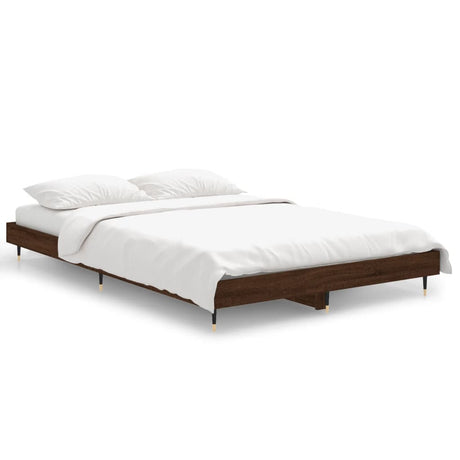 Vidaxl bedframe zonder matras bewerkt hout bruin eikenkleur 120x190 cm