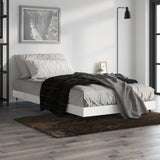 Vidaxl bedframe bewerkt hout hoogglans wit 90x190 cm