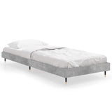 Vidaxl bedframe bewerkt hout betongrijs 75x190 cm