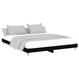Vidaxl bedframe massief hout zwart 200x200 cm