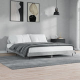 Vidaxl bedframe bewerkt hout betongrijs 200x200 cm