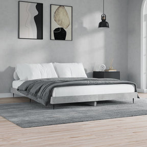 Vidaxl bedframe bewerkt hout betongrijs 200x200 cm