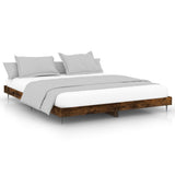 Vidaxl bedframe zonder matras 200x200 cm spaanplaat gerookt eiken