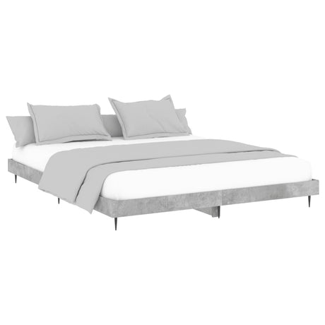 Vidaxl bedframe bewerkt hout betongrijs 160x200 cm