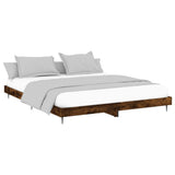 Vidaxl bedframe zonder matras hout gerookt eikenkleurig 150x200 cm