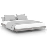 Vidaxl bedframe bewerkt hout grijs sonoma eikenkleurig 140x200 cm