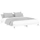 Vidaxl bedframe led massief hout wit 120x200 cm