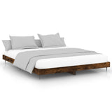 Vidaxl bedframe zonder matras hout gerookt eikenkleurig 120x200 cm